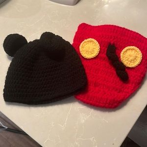 Newborn Photo Mickey Mouse Knitted Outfit